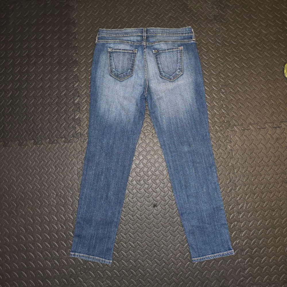 Women's KanCan Juniors 7 Blue Distressed Ankle Cropped Jeans - Picture 2 of 6